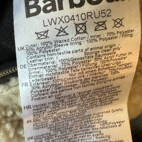 Like New BARBOUR Ordinance bomber jacket, 4, GD1098 - Picture 8 of 10